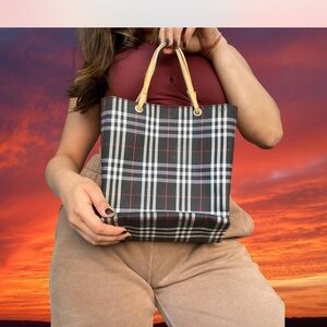 Burberry Tote Bag with leather Handles